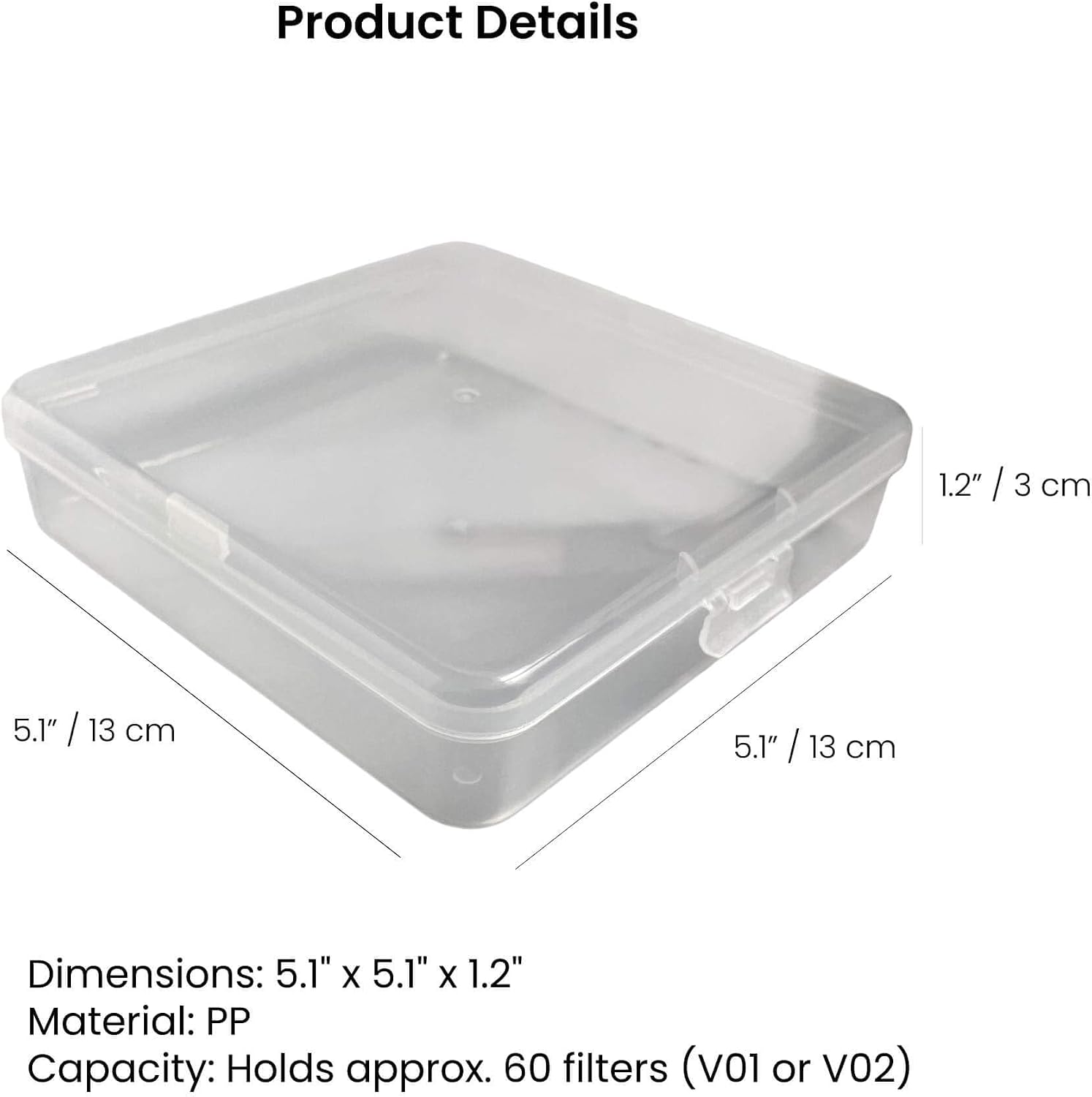 Coffee Filter Holder, Dustproof Design Fits V01 & V02 Filters