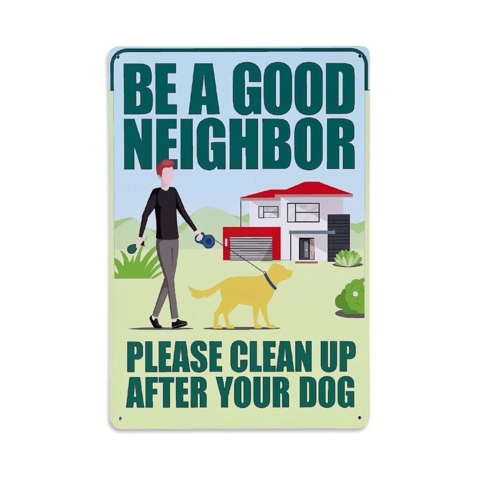 Nestemfo Vintage Be A Good Neighbor_1 Tin Sign Metal Sign, Living Room,Bar, Home, Bedroom Wall Decor,Retro Metal Poster 8X12 Inches