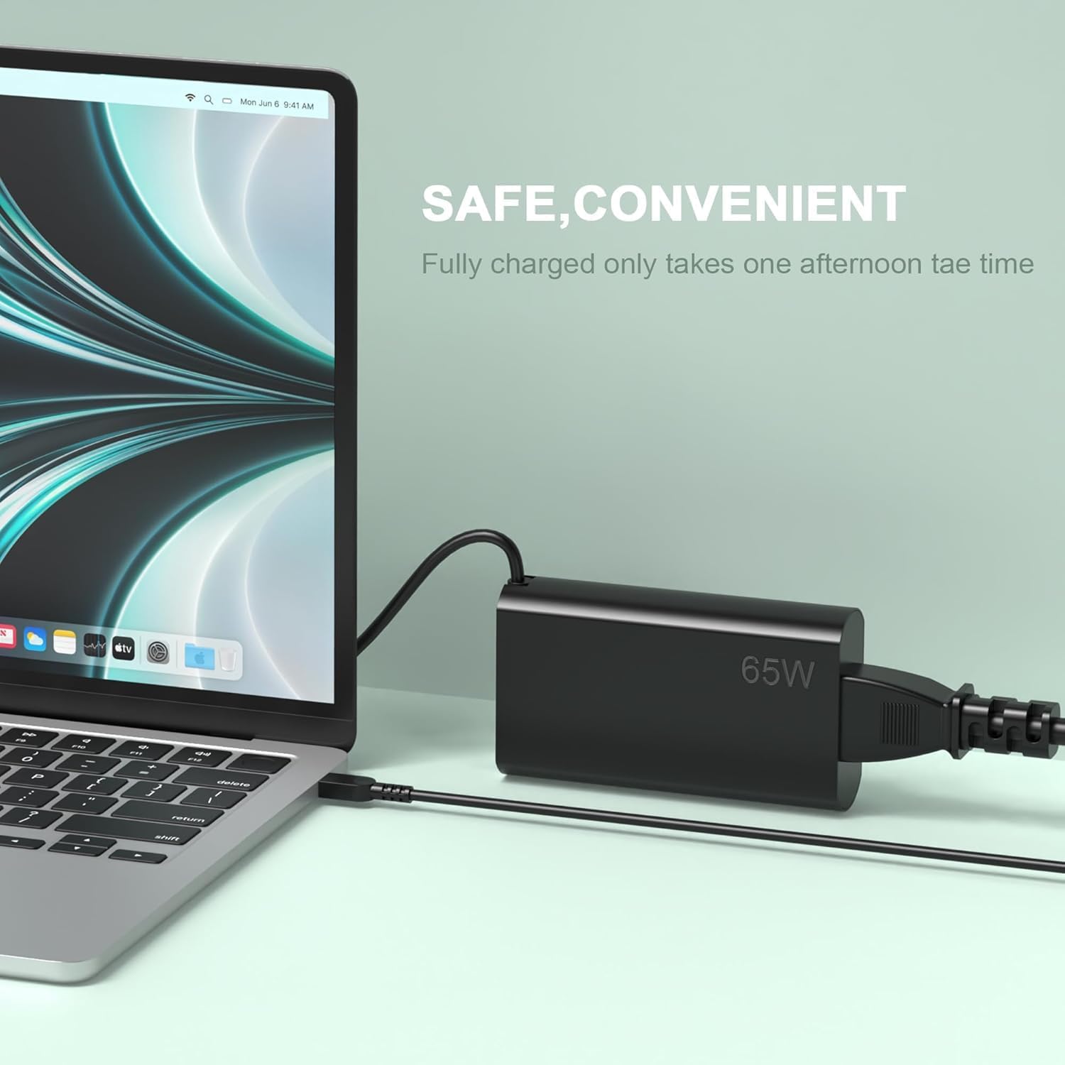 2025 New Slim 65W 45W USB C Laptop Charger Replacement for Lenovo Yoga Thinkpad IdeaPad Chromebook Computer Fast Charging Type C AC Adapter Power Cord Supply