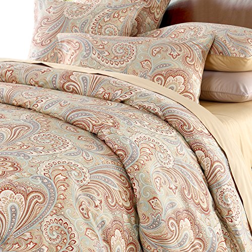 Softta 43186-503007 Duvet Cover Set Paisley Bohe Vintage Bedding Design 800 Thread Count 100% Cotton 3Pcs,Queen Size,Khaki thumb #7