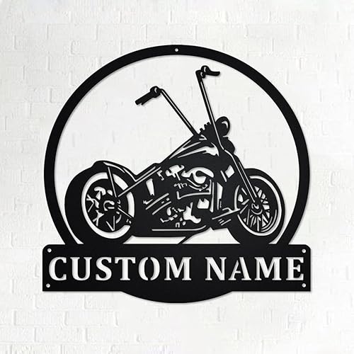 Miniatura 10 de IZI POD Arte de pared de metal personalizado para motocicleta, letrero personalizado con nombre de familia, decoración de pared con nombre de Diseño