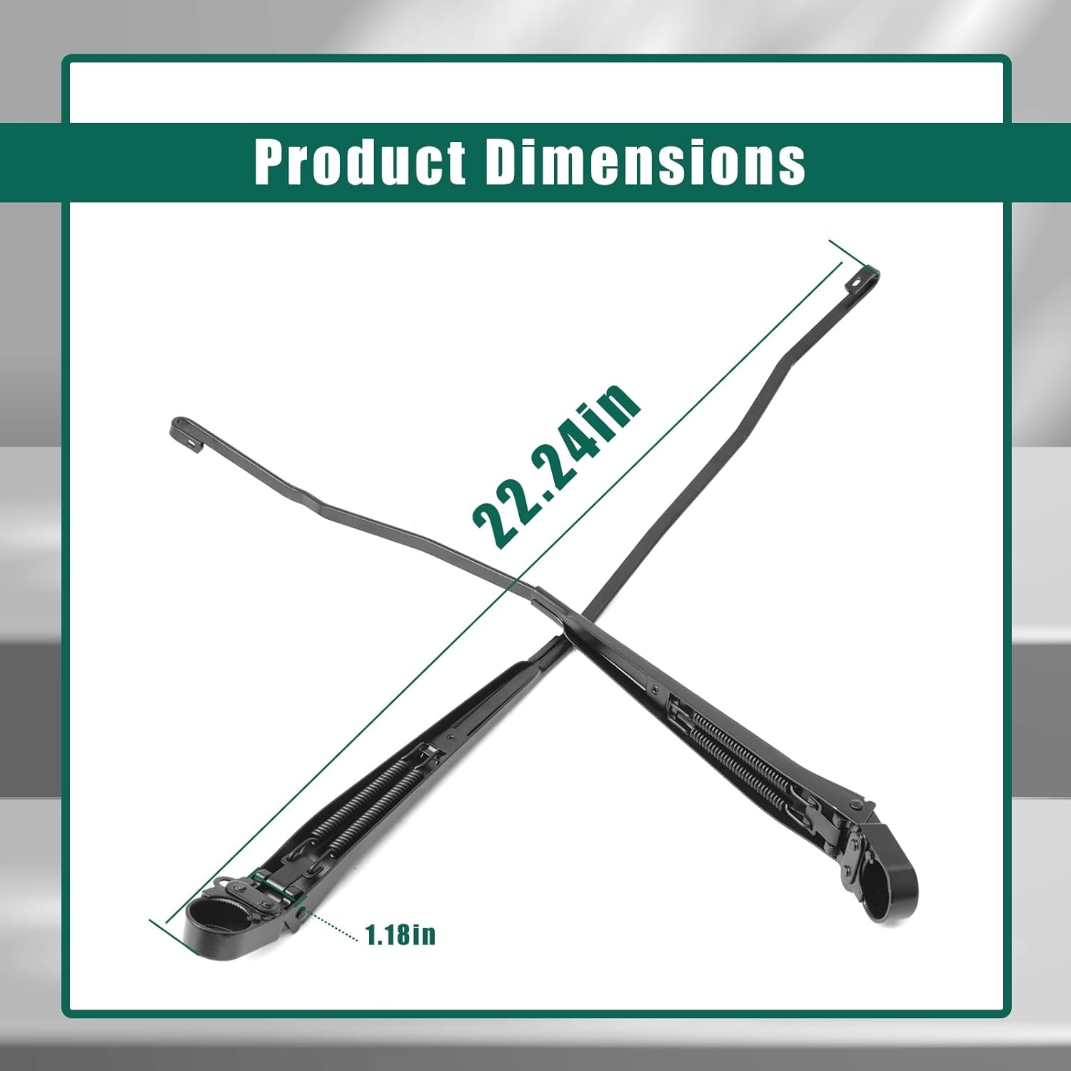 YUXIVCNE 1 Pair 42995 42996 Front Windshield Wiper Arm Compatible with Ford Crown Victoria Replacement for Mercury Grand Marquis 2005-2010 Replace 5W7Z17526BA 5W7Z17526AA Left and Right Wiper Arm Kit