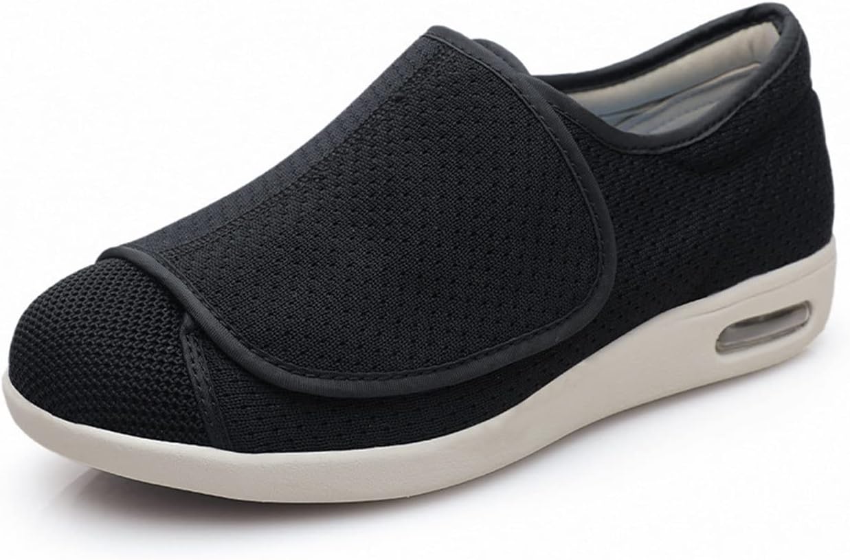 Men's Edema Diabetic Shoes, Mesh Breathable Lightweight Walking Sneakers Air Cushion for Diabetic, Elderly, Swollen Feet, Plantar Fasciitis