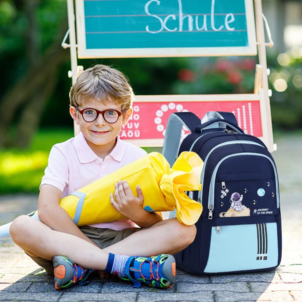 Backpack for Boys - Boy Backpack Schoolbag for Boys Kids Children Teens Girls Elementary Middle School Bags, Waterproof Lightweight Kids Bookbag Backpacks Casual Daypack with Lunch Bag Set - Image 6