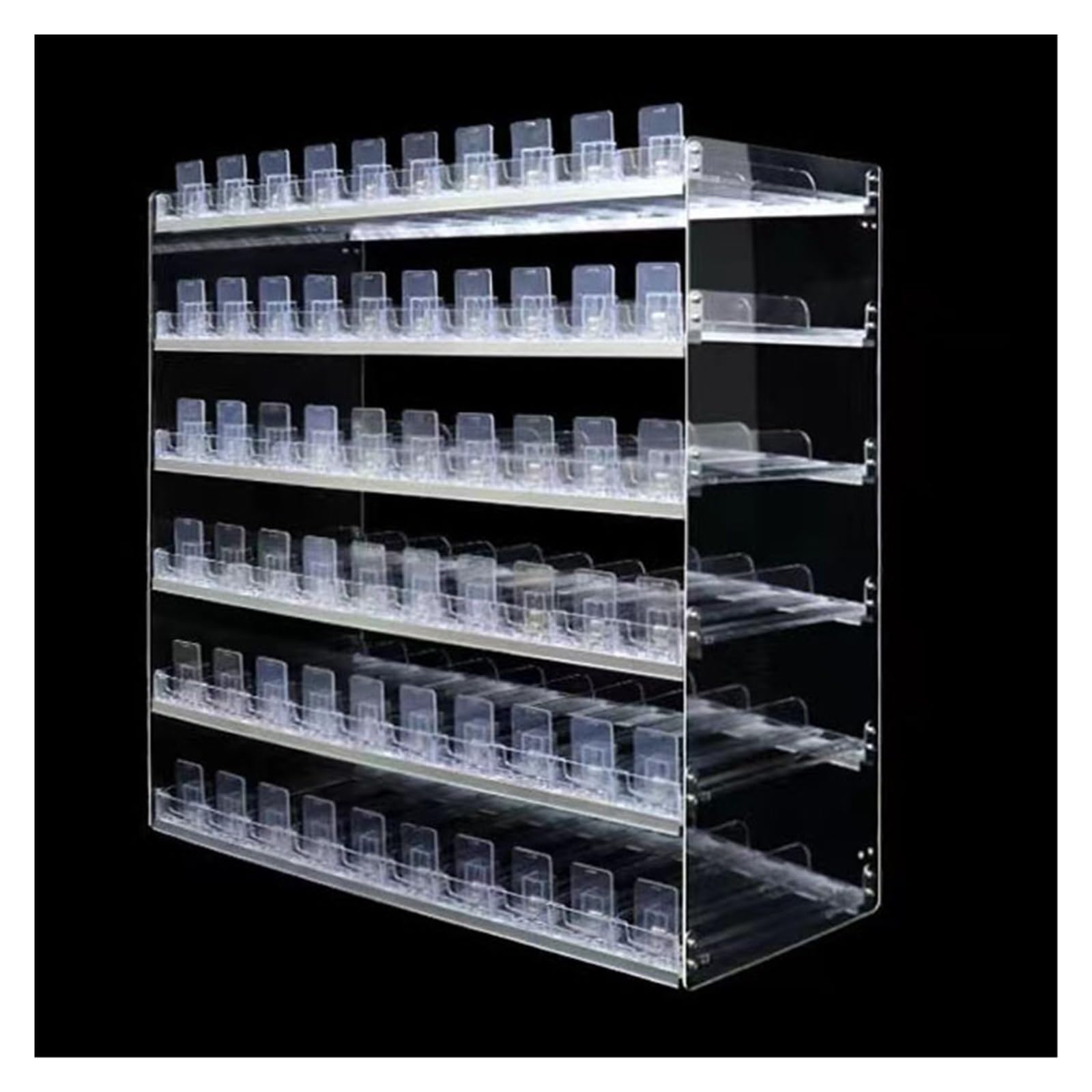 Support de distributeur de cigarette en acrylique, système de poussoir automatique, présentoir mural et comptoir pour les magasins de détail, support d'organisateur transparent pour les vapes et les p