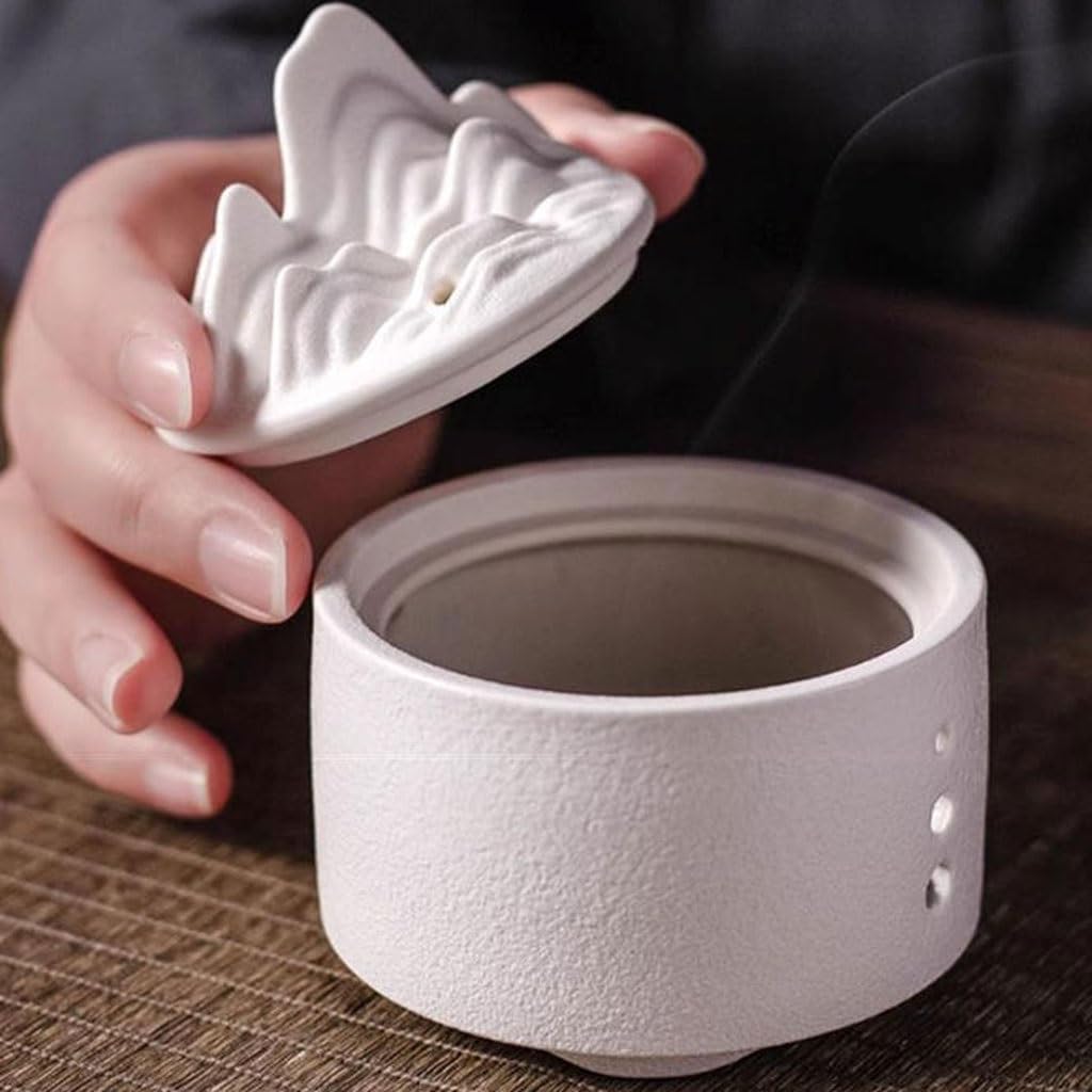 Bruciatore di incenso a cascata in ceramica per uso domestico, per studio, sala da tè, porta incenso zen, ornamenti decorativi, bruciatore di incenso a riflusso