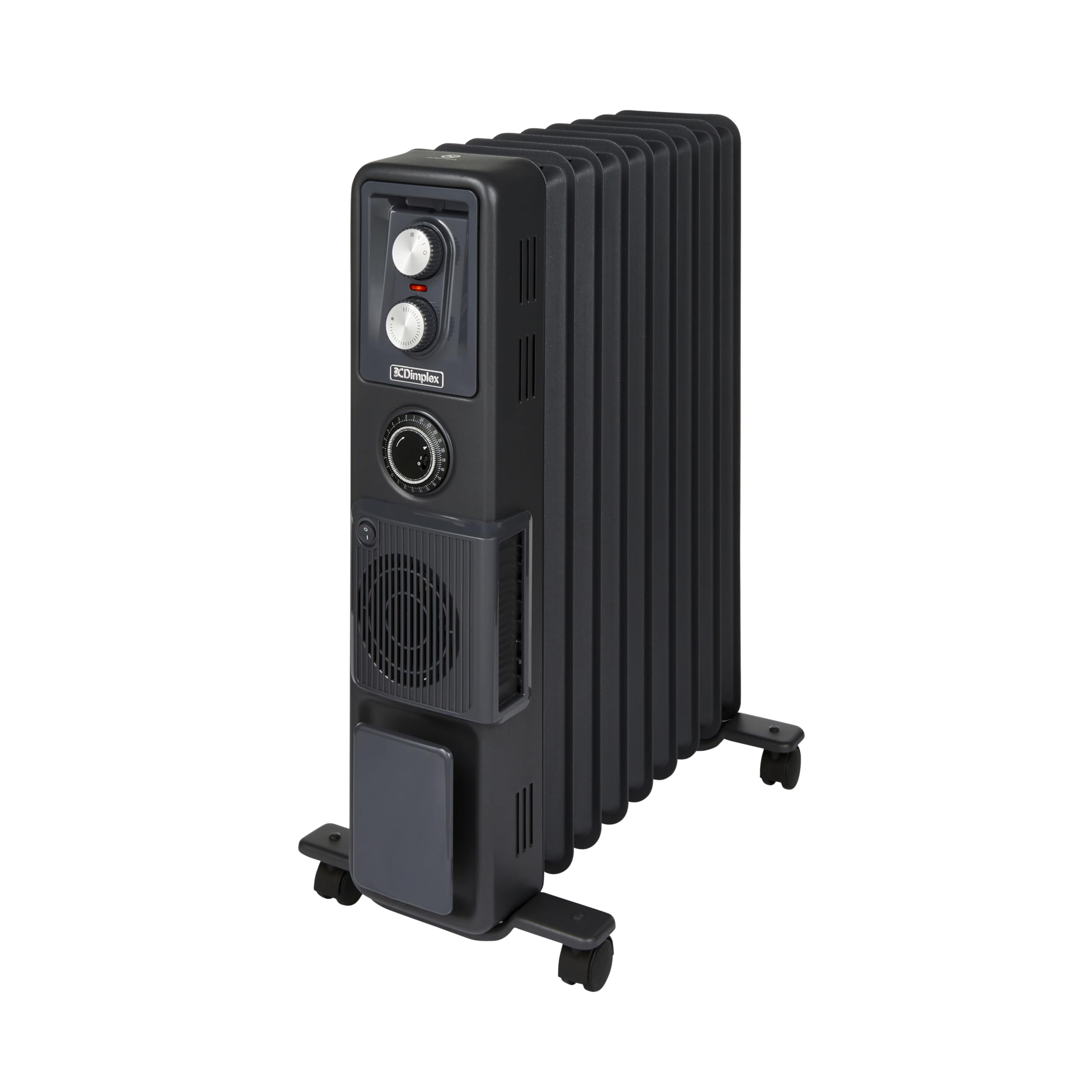 Dimplex ECR24TiFB ECR Oil Free 2.4KW Oil-Free Radiator with Turbo Fan, Fast Heating - BLACK​