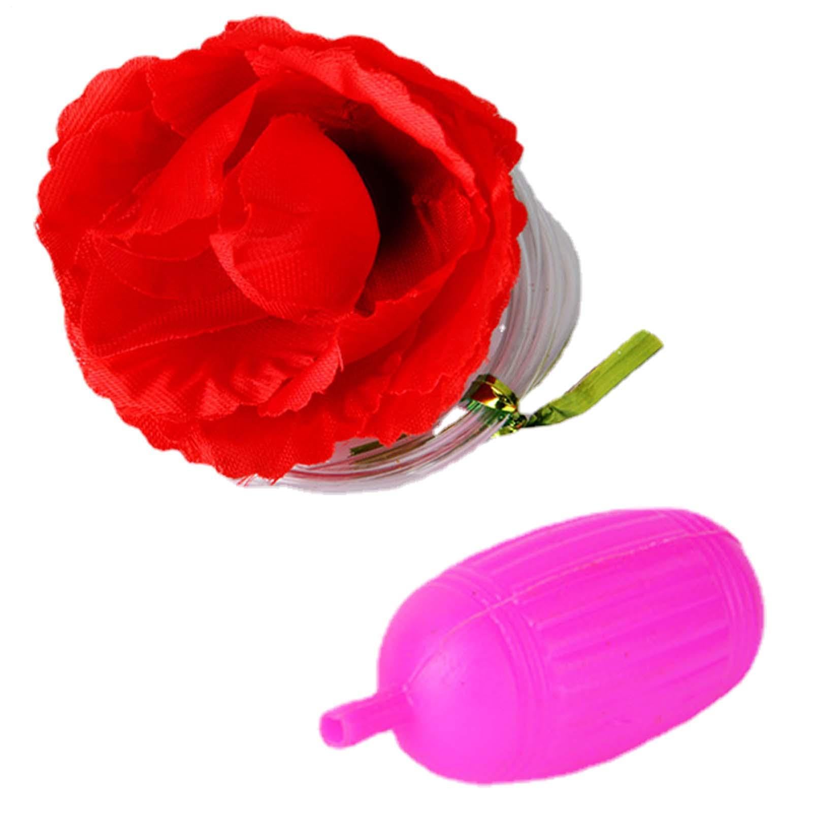 Giocattolo Scherzo con Fiori Festivi - Novità Fiori che Spruzzano, che Spruzzano Malizia, Scherzo con Spruzzi d'Acqua e Rosa Rossa, Scherzo con Spruzzi d'Acqua con Rosa Rossa per Bambini, Ragazzi