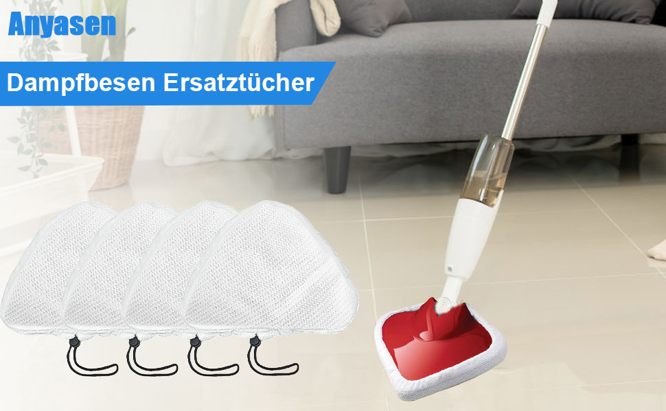 8 PCS Chiffons De Rechange En Microfibre Serpillere Balai