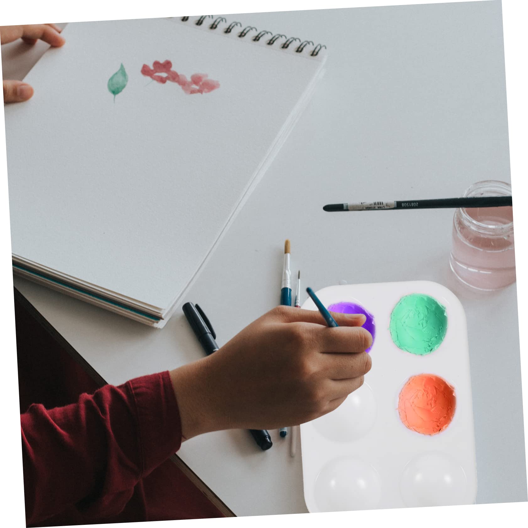 HAPINARY 10pcs Palette Artist Paint Art Paint Board Plastic Mixing Tray Square Plastic Serving Tray Color Mixer Practical Paint Tray Paint Tray for Toning Watercolor Gouache White Pp