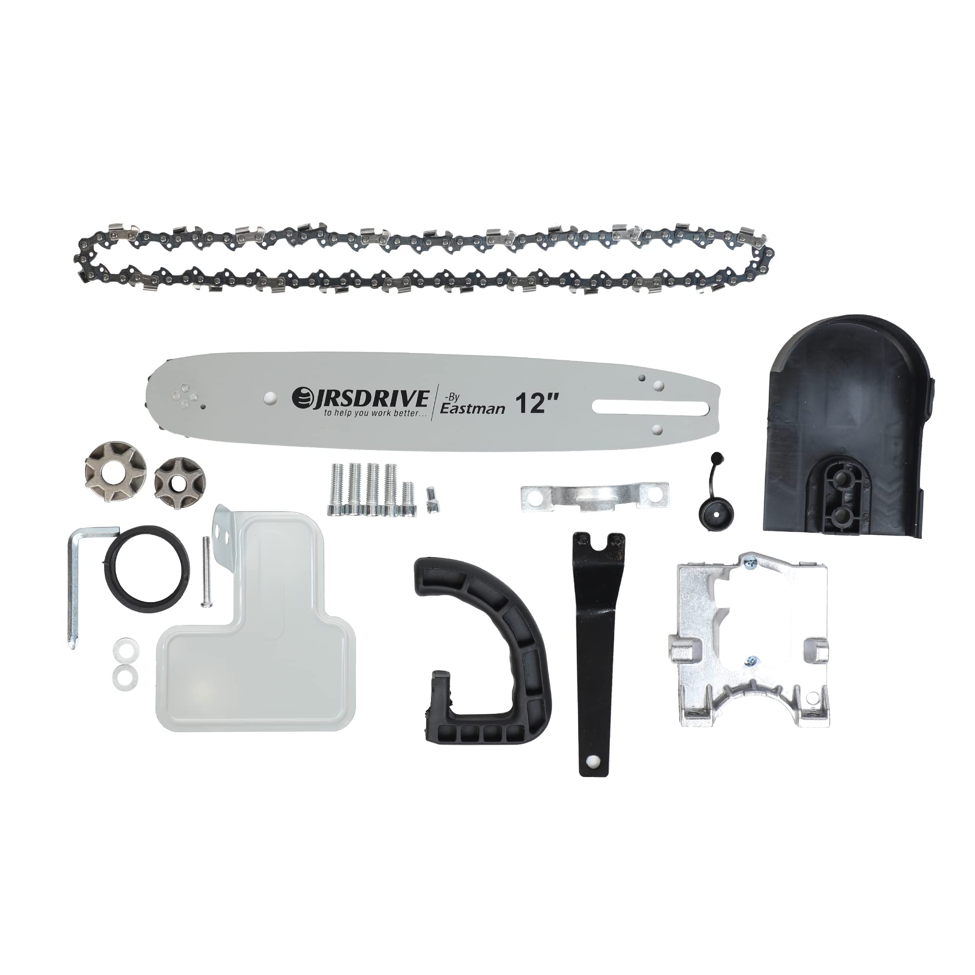 Eastman 12-Inch Chain Saw Bracket Set with Durable Steel 400mm Bar Compatible with 4 & Inch Angle Grinders Ideal for Pruning Trimming and Cutting Tasks(ECSB-300)