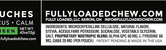 Fully Loaded Alpha Nootropic Pouches (Wintergreen) - 5 Cans - 15 Pouches per can - Effective Nootropic Delivery, Nic Pouch Replacement - Faster Absorption, Alpha GPC, L-Tyrosine, GABA