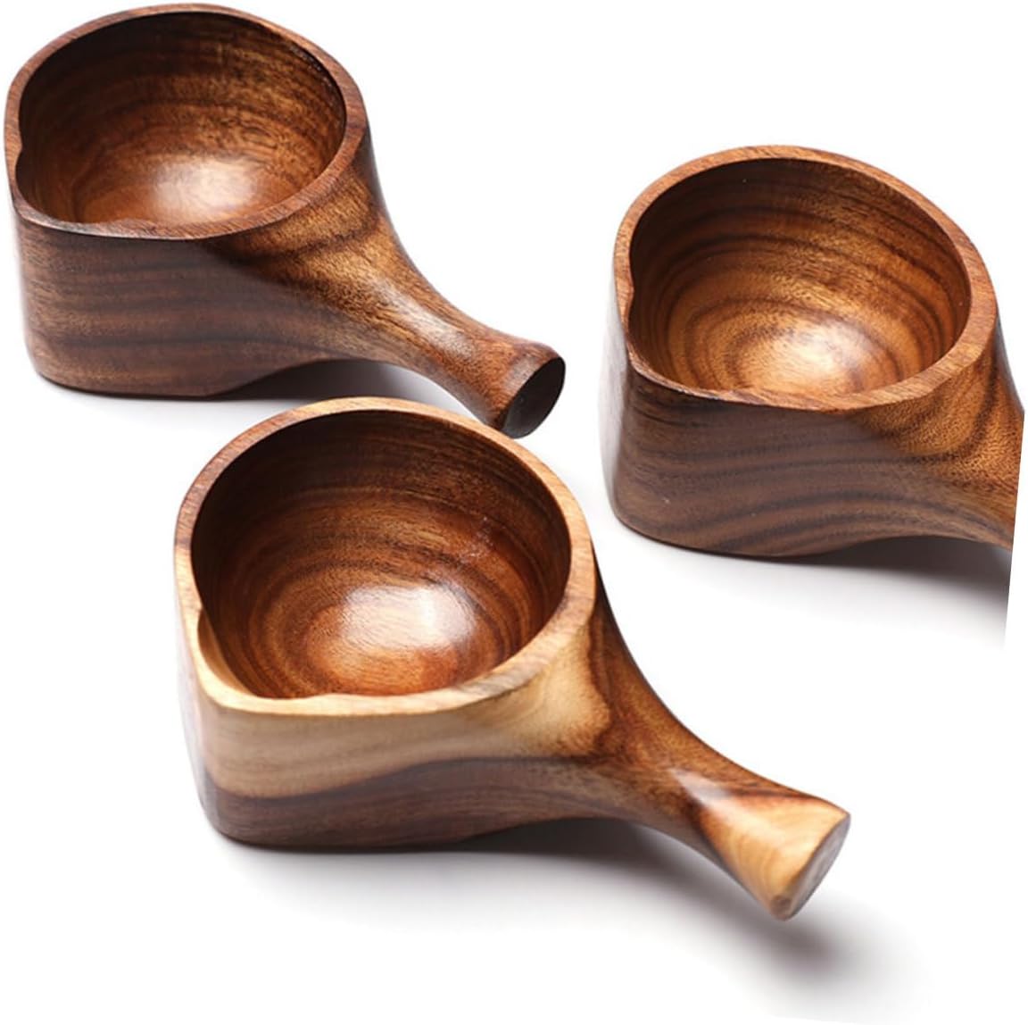 1pc Practical Short Handle Water Spoon Wooden Ladle for Soup Kitchen Utensil Sauna Room Bathing