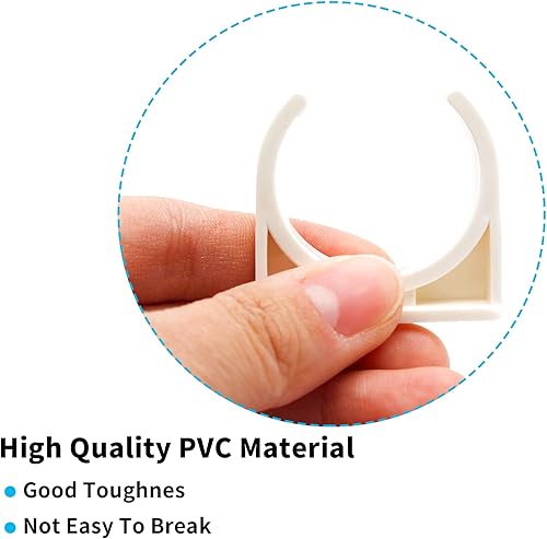 Miniatura 4 de 12 abrazaderas de tubería de agua de PVC, abrazaderas de tubo de identificación de 1-12 pulgadas (1.575 in), hebillas en forma de U para tuberías de