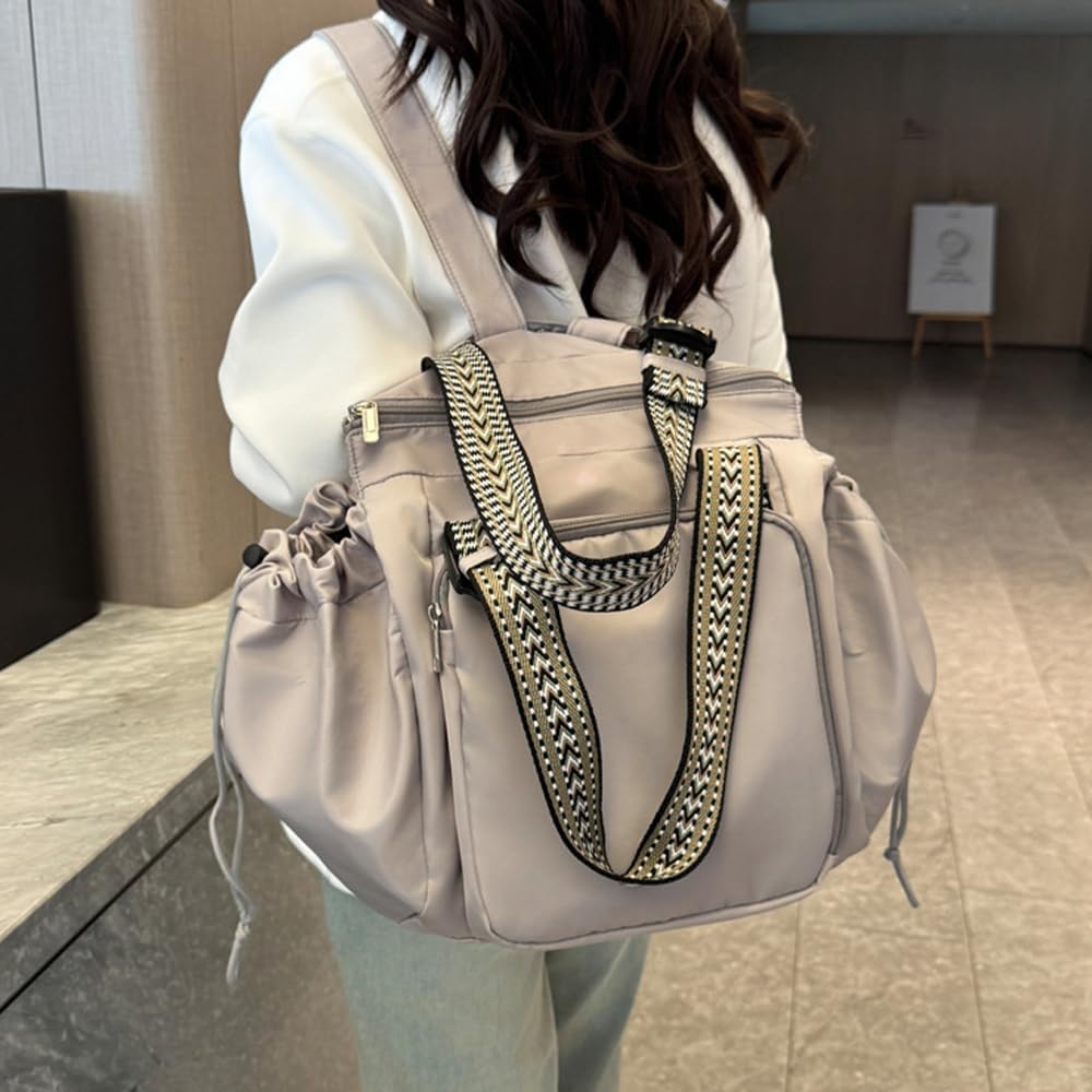 Multifunctional Travel Organizer Bag for Ladies, Multi-functional Large-Capacity Tote Backpack for Travel Daily Use (Grey) - Image 3