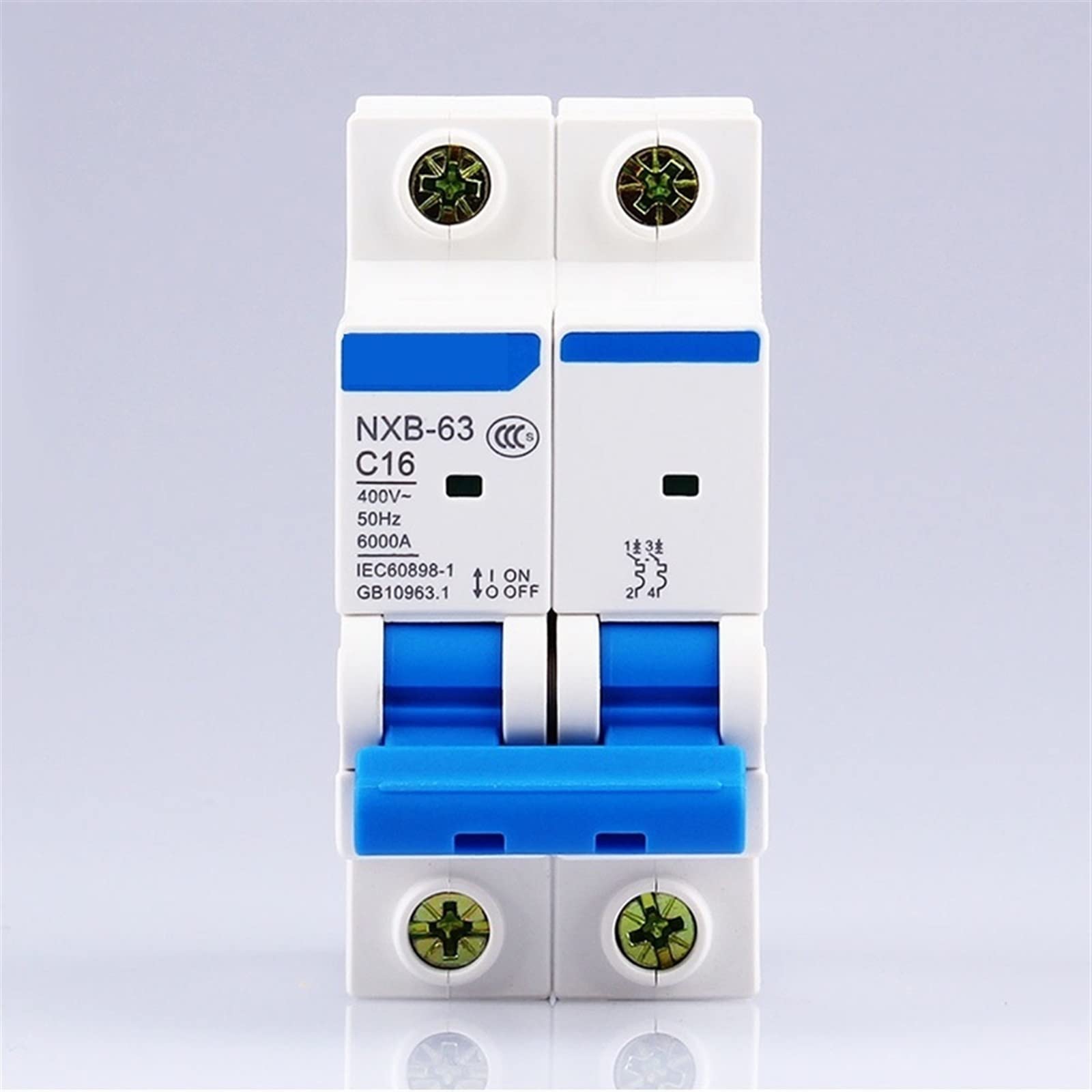 Interruptor de aire 2P AC 230V NXB-63 C para cortocircuitos 7