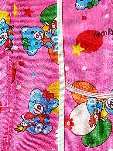 Image of 6 Shelve Baby Wardrobe /Almirah Cover /Toy Box Cover /Fabric /Storage (This is only cover or fabric of the Almirah (PINK)