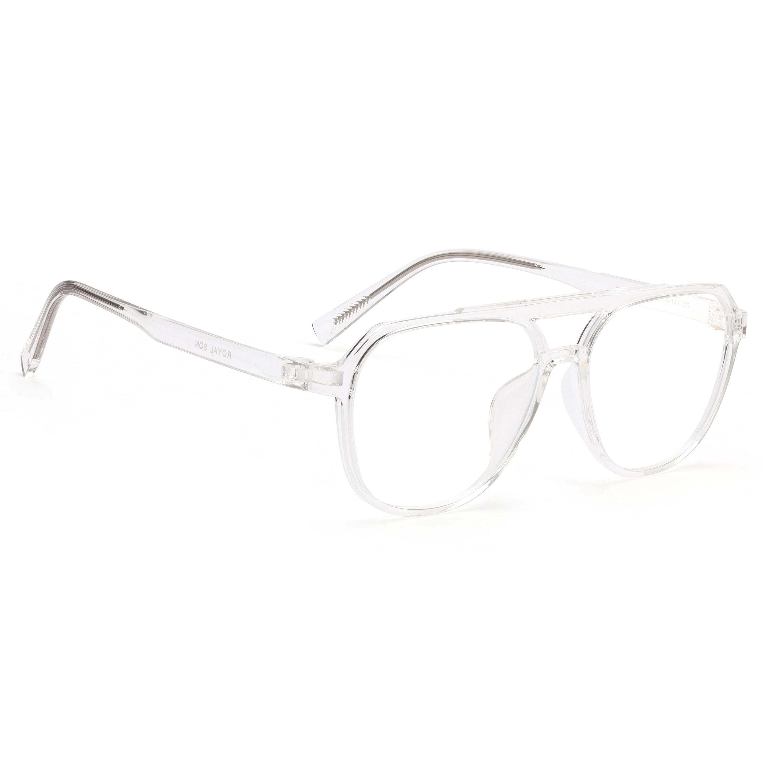ROYAL SON Pilot Transparent Blue Light Blocking Computer Glasses Eyeglasses Men Women - SF0060-C3 (B0CGJK876R) Amazon Price History, Amazon Price Tracker