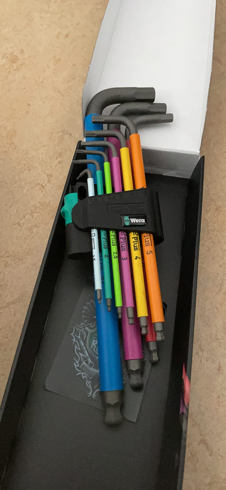 Wera Tools 05073593001 950 SPKL/9 SM N SB Long ARM HEX Key Set, One Size, Multi photo review