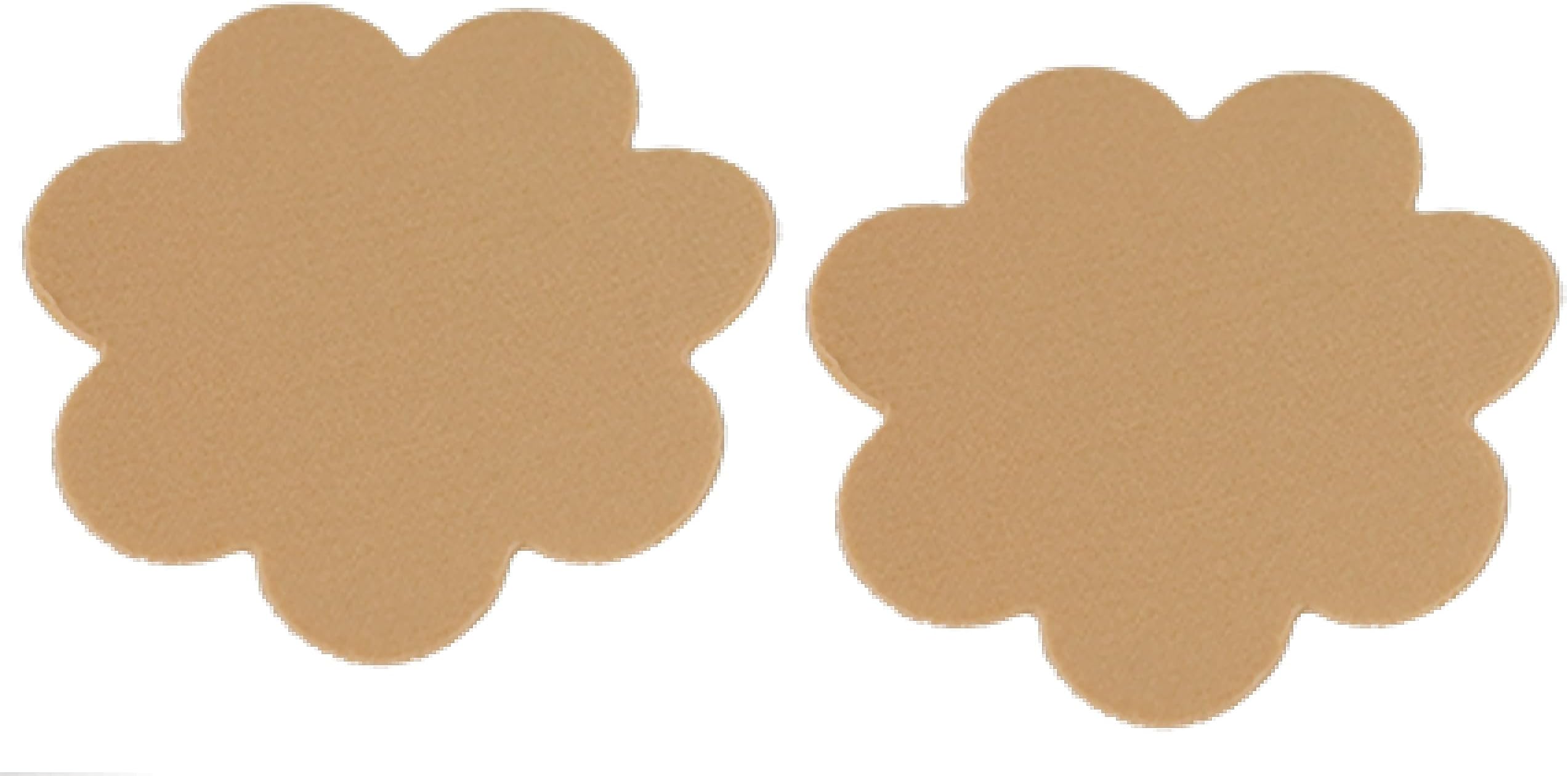 Braza Silicone Re-use Petal Nipple Covers, Beige, 2 Count