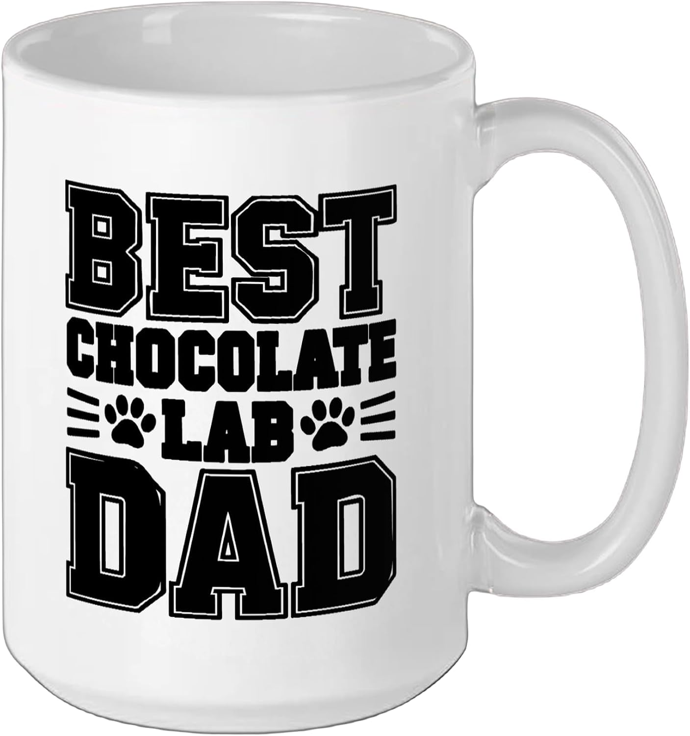Chocolate Lab Dad Best Brown Labrador Ever Owner Ceramic Mug, White, 15oz image 2