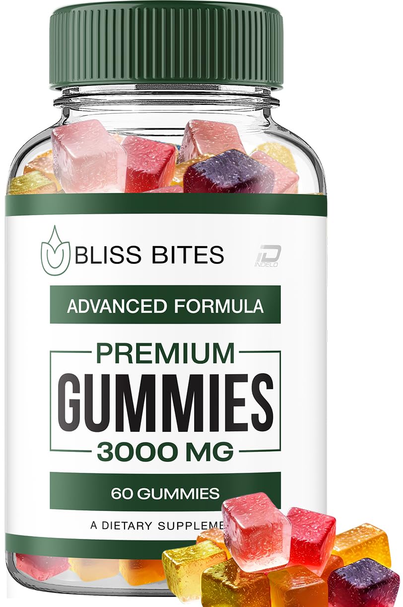 Bliss Bites Gummies – BlissBites Gummies, Bliss Bites Formula Hemp Gummies All Natural Gummy Reviews (1 Pack - 60 Gummies)