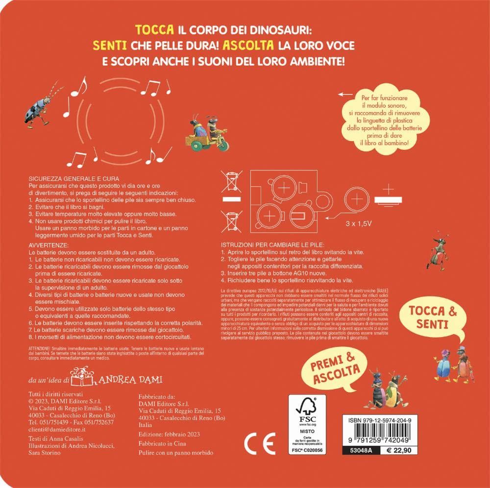 Dinosauri. Tocca senti e ascolta. Ediz. a colori
