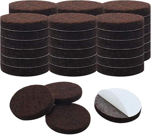 uxcell 40 almohadillas redondas para muebles de 1 14 pulgadas de diámetro autoadhesivas, antideslizantes, anti-arañazos, almohadillas de fieltro