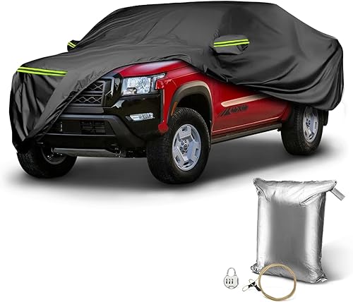 Funda impermeable para camioneta Nissan Frontier, ultra ligera, fácil de instalar, protección para todo tipo de clima, cubierta de coche con puerta