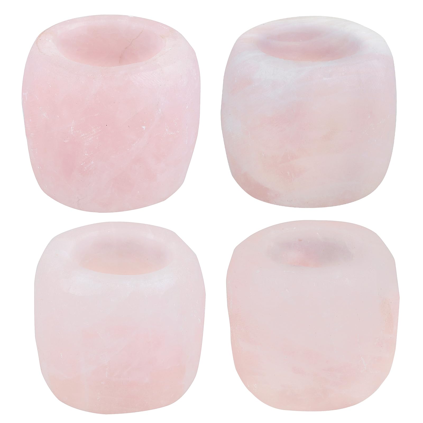Portavelas De Mármol Rosa Italiano - Hecho A Mano En Italia, Altura 5 Cm, Base 10 Cm - Decoración Elegante