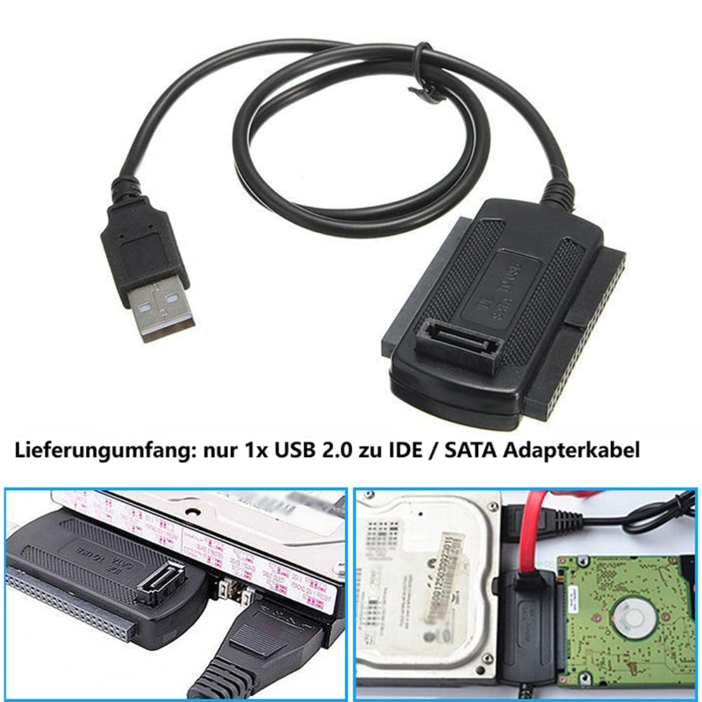 Cavo Adattatore USB 2.0 A IDE SATA, Per Unità 2.5/3.5 E 5.25, Velocità 480 Mb/s