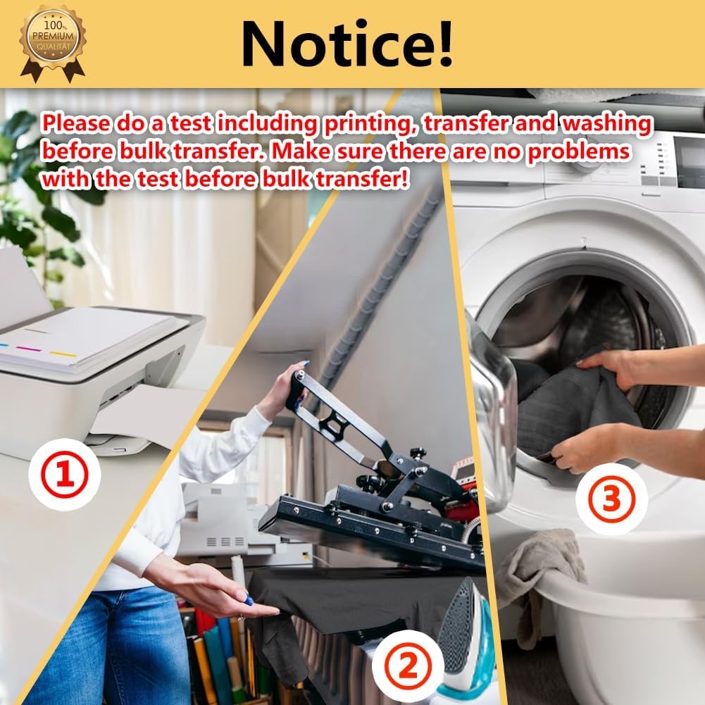 TransOurDream Heat Transfer Paper for Polyester & Blended Fabrics 3 sheets 1