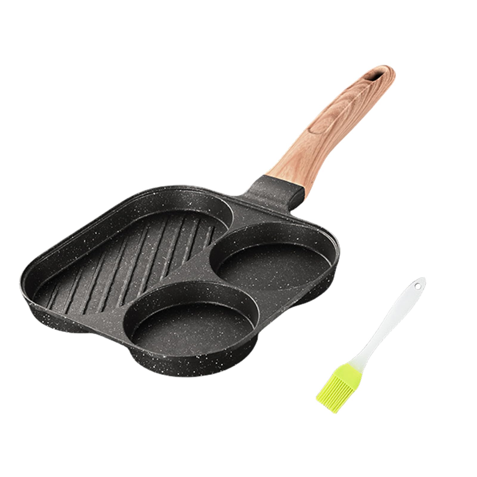 Tsophreniq Multi Sectional Nonstick Frying Pans for Eggs and Pancakes Omelette Skillets Breakfast Cooker with Heat Proof Handle Omelette Pans
