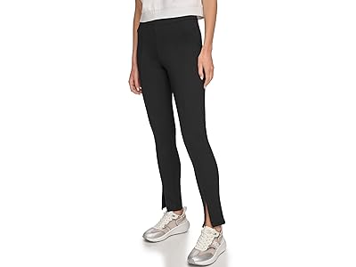 DKNY Pull-On Front Slit Ponte Pants Women