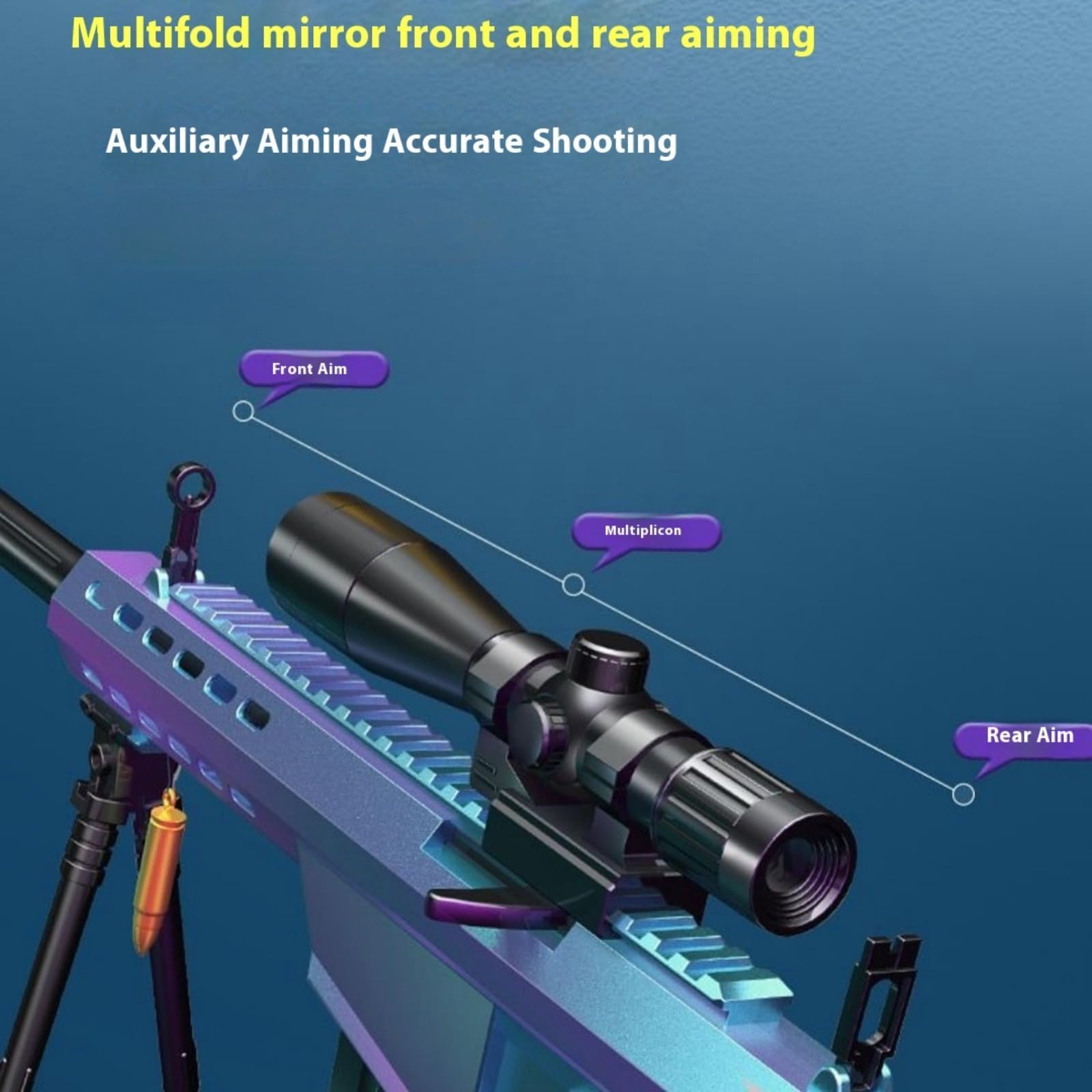 Pistolet Jouet en Mousse Souple, Fusil de précision pour Enfants, 80 cm de Long, Convient aux Adolescents à partir de 6 Ans.