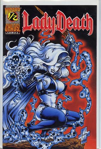 Lady Death # 1/2 CHAOS Wizard Red Velvet lettering edition RARE