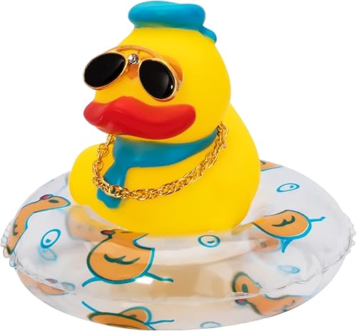 wonuu Colorido pato para salpicadero de automóvil, accesorios de automóvil, patos de goma para decoración de salpicadero, adornos de automóvil,