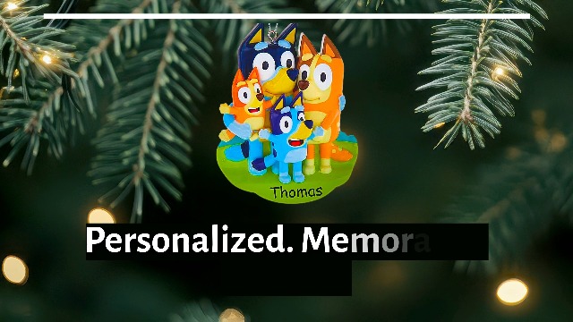 Kurt Adler Bluey Family Christmas Ornament Set Of 4 Bluey Bingo Dad Mum