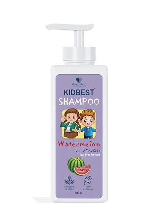 HealthBest Kidbest Hair Shampoo for Kids | Extra Nourishing | Dry & Damaged to normal Hair | Tear, Paraben, SLS free | 500ml