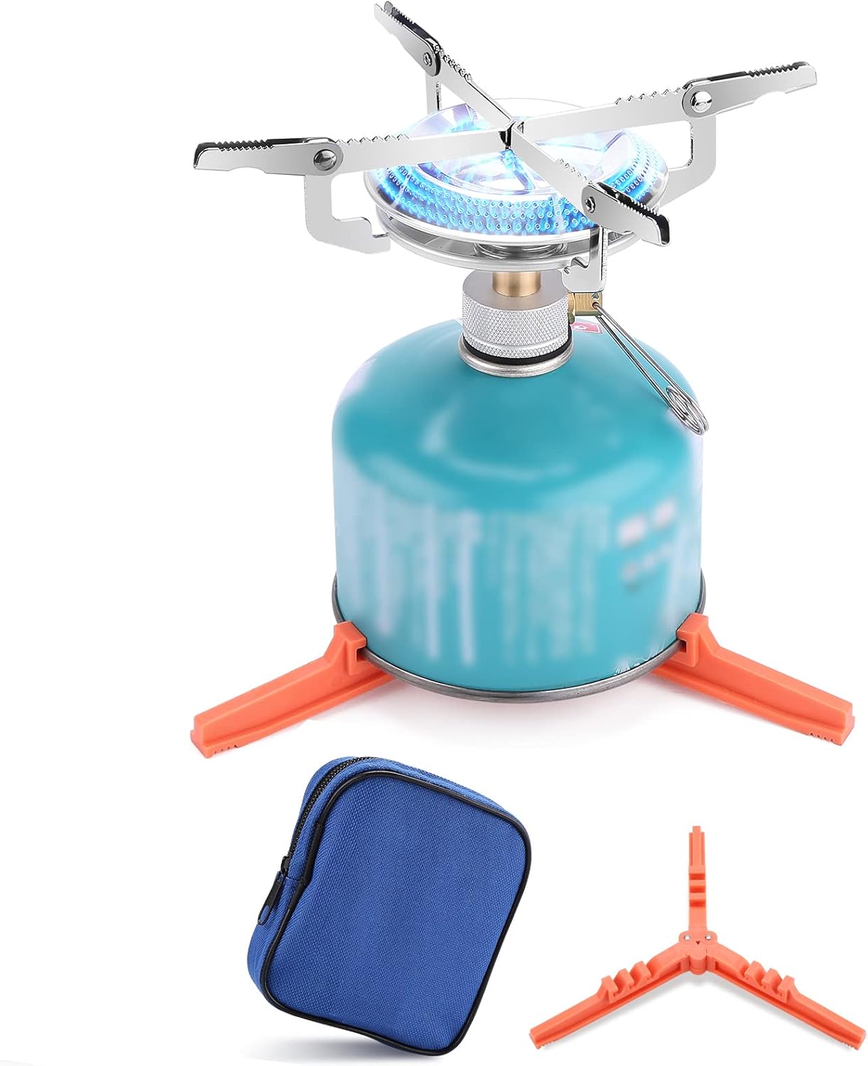 WADEO Mini Camping Stove Gas Portable, 2800W Backpacking Gas Stove with