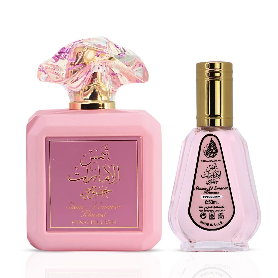 Ard Al Zaafaran Pink Blush Shams Al Emarat Khususi Eau de Parfum Sprays 50ml (1.7 oz) & 100ml (3.4 oz)
