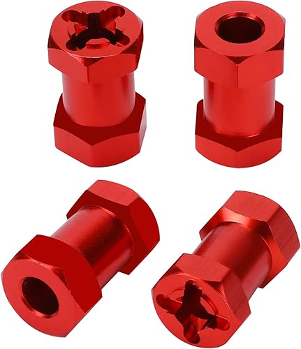 Miniatura 2 de Espaciadores hexagonales de rueda RC de 0.472 in, extensión de cubo hexagonal de 0.787 in para mejorar la estabilidad y el rendimiento en las piezas
