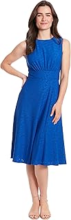 London Times Women's Dresses Inset Waist Midi Dress Career Office Occasion Guest of