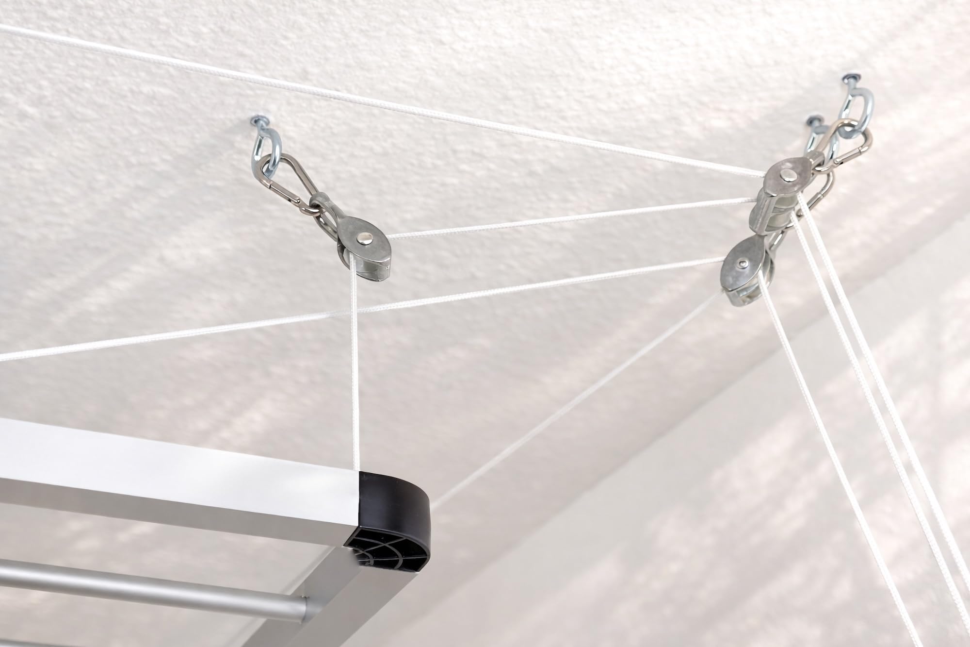 Lift Deckenwäscheständer - Deckentrockner - Wäscheständer für die Decke 120cm für Badewanne, Balkon, innen und Outdoor – platzsparend - einfache Deckenbefestigung
