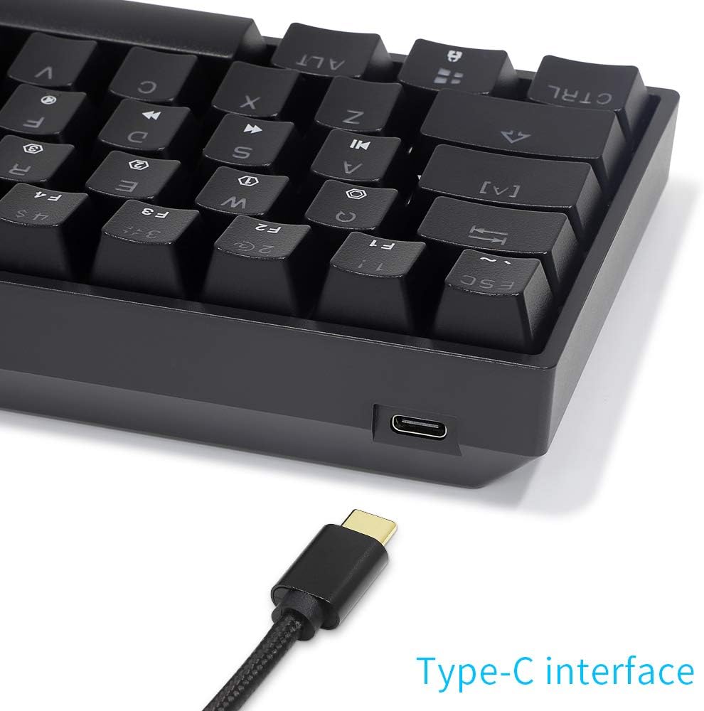 New Product EPOMAKER SKYLOONG SK64 GK64 64 Keys Hot Swappable Mechanical Keyboard with RGB Backlit, ABS Keycaps, Arrow Keys, Programmable for Win/Mac/Gaming (Gateron Optical Brown, Black)