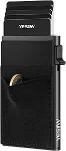 Portafoglio Uomo Slim Yesiiw - Con Blocco RFID, Portamonete Magnetico