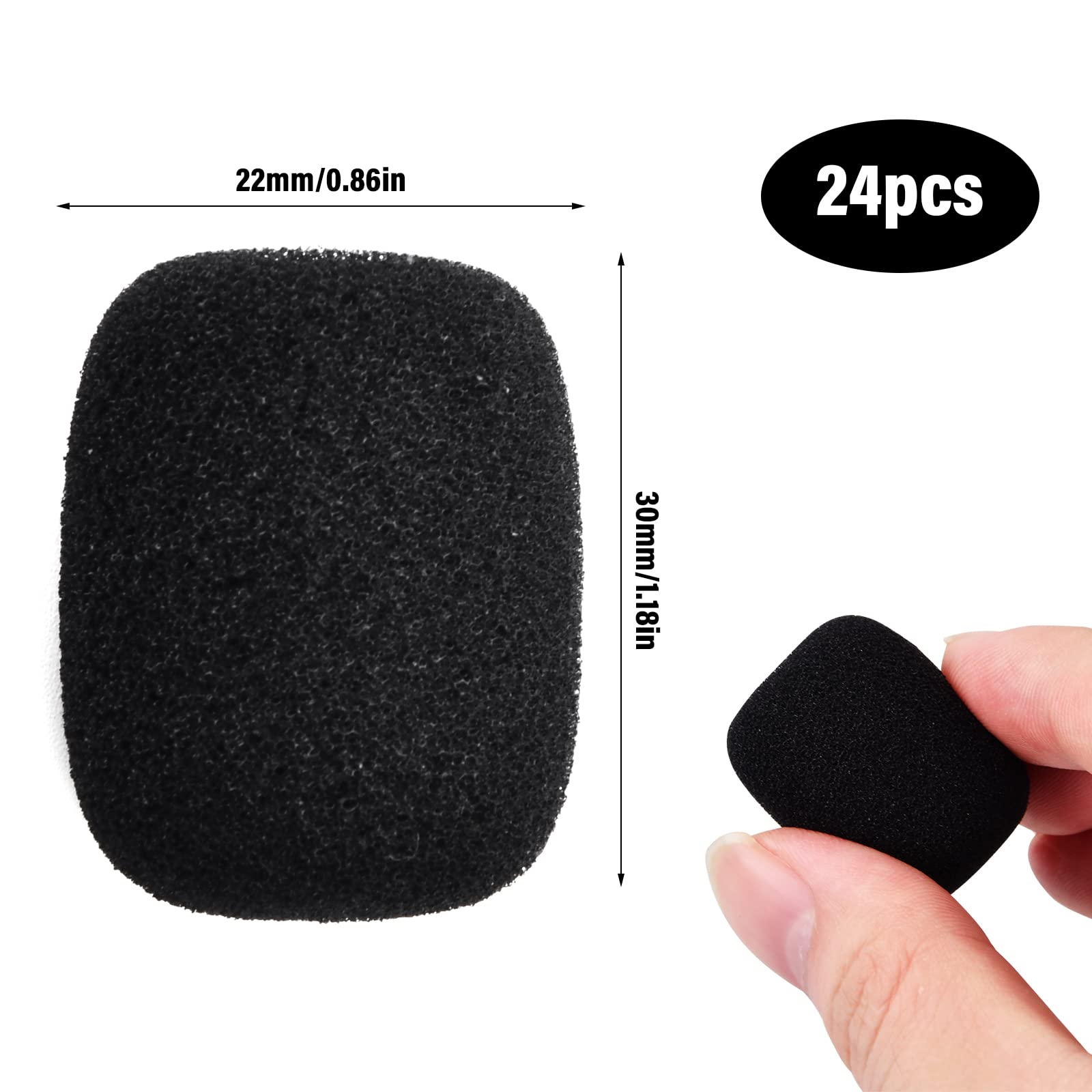 Coperture Microfono Spugna - 6 Pezzi Neri, Antipop E Antivento, Per KTV E Spettacoli - Foto 8