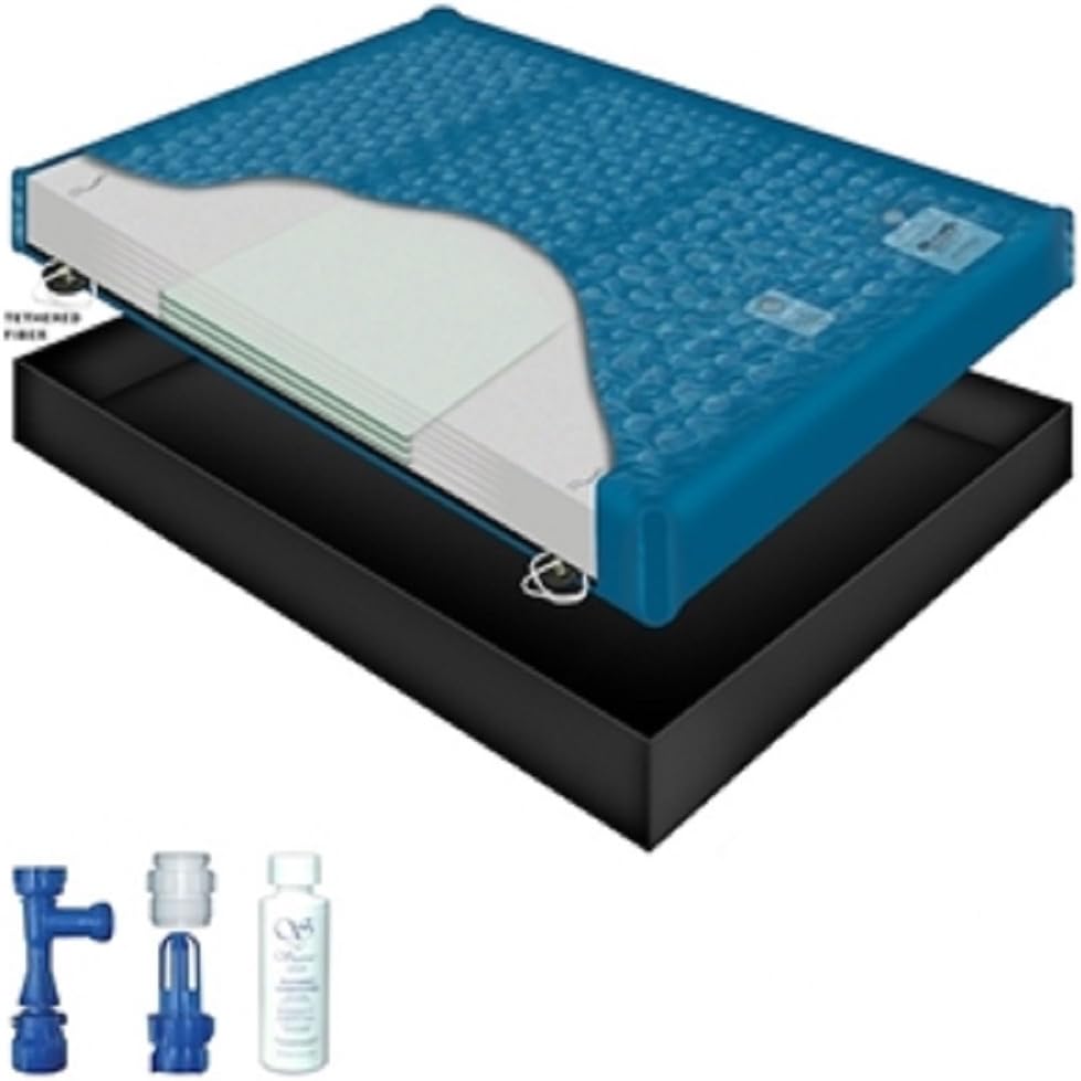 100% WAVELESS WATERBED Mattress/Liner/Fill Drain/Conditioner KIT (California King 72x84 1SF-7S1)