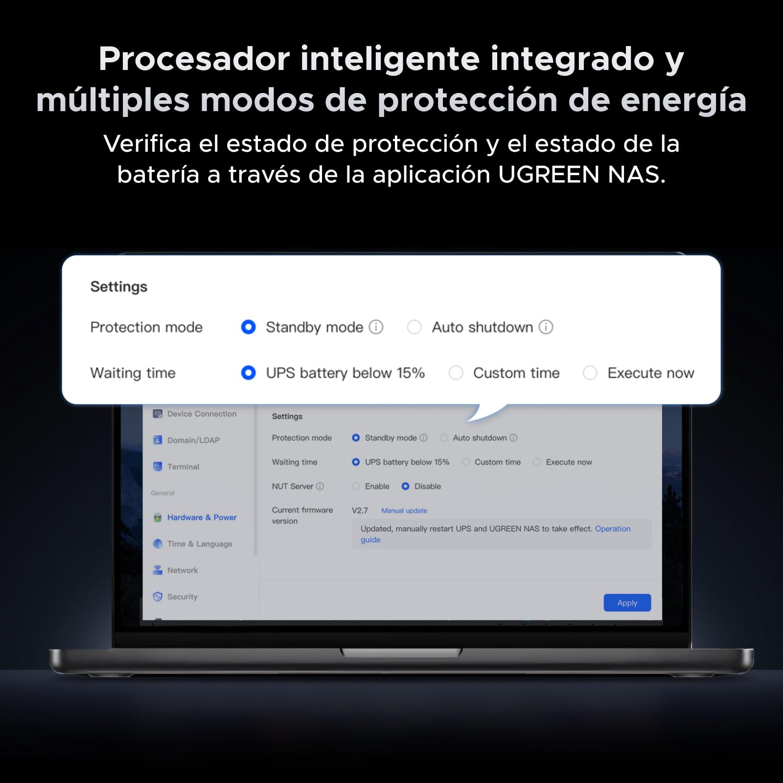 UGREEN NAS UPS US2000, Batería 6000 mAh y Protección contra Sobretensiones