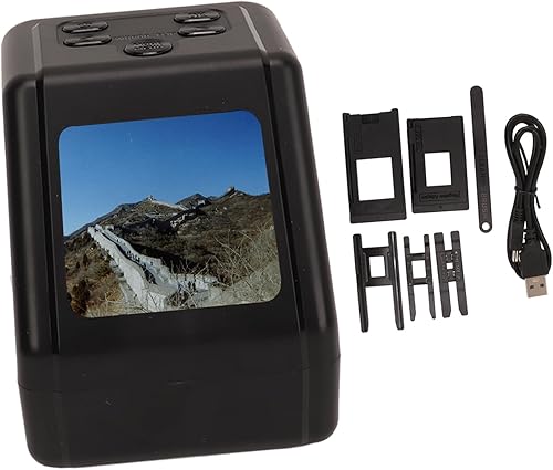 Escáner de película Escáner de diapositivas de pantalla de 2 pulgadas Convertir 135 126 110 Diapositivas de 0.315 in a 12MP JPG Escáner digital de